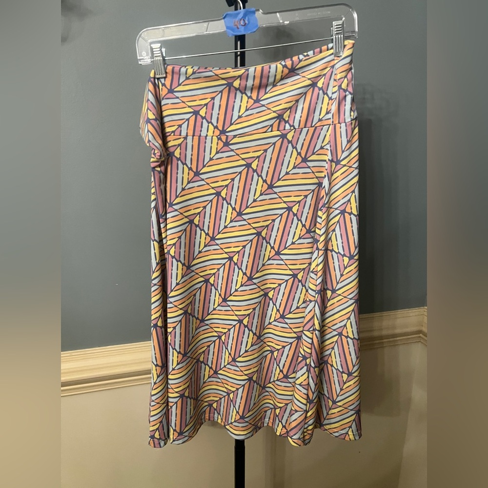 LuLaRoe Multicolor Geometric Maxi‎ Skirt